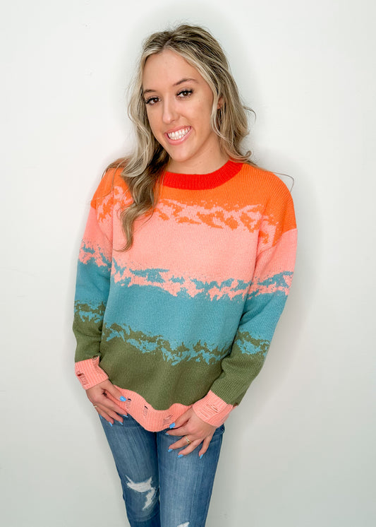 Happy Abstract Colorful Sweater