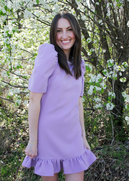 Lovely In Lavender Rhinestone Dress