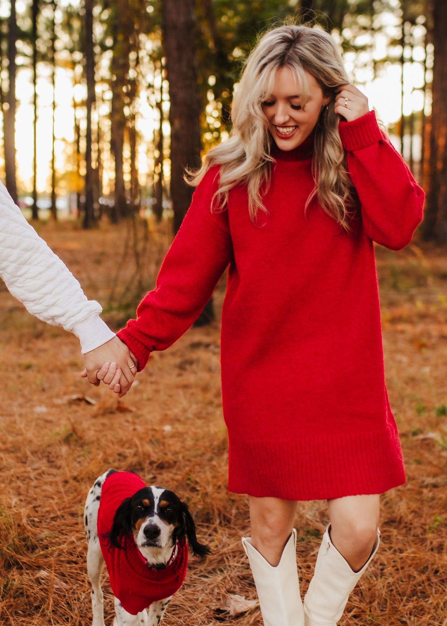 Let's Rendezvous Red Sweater Dress
