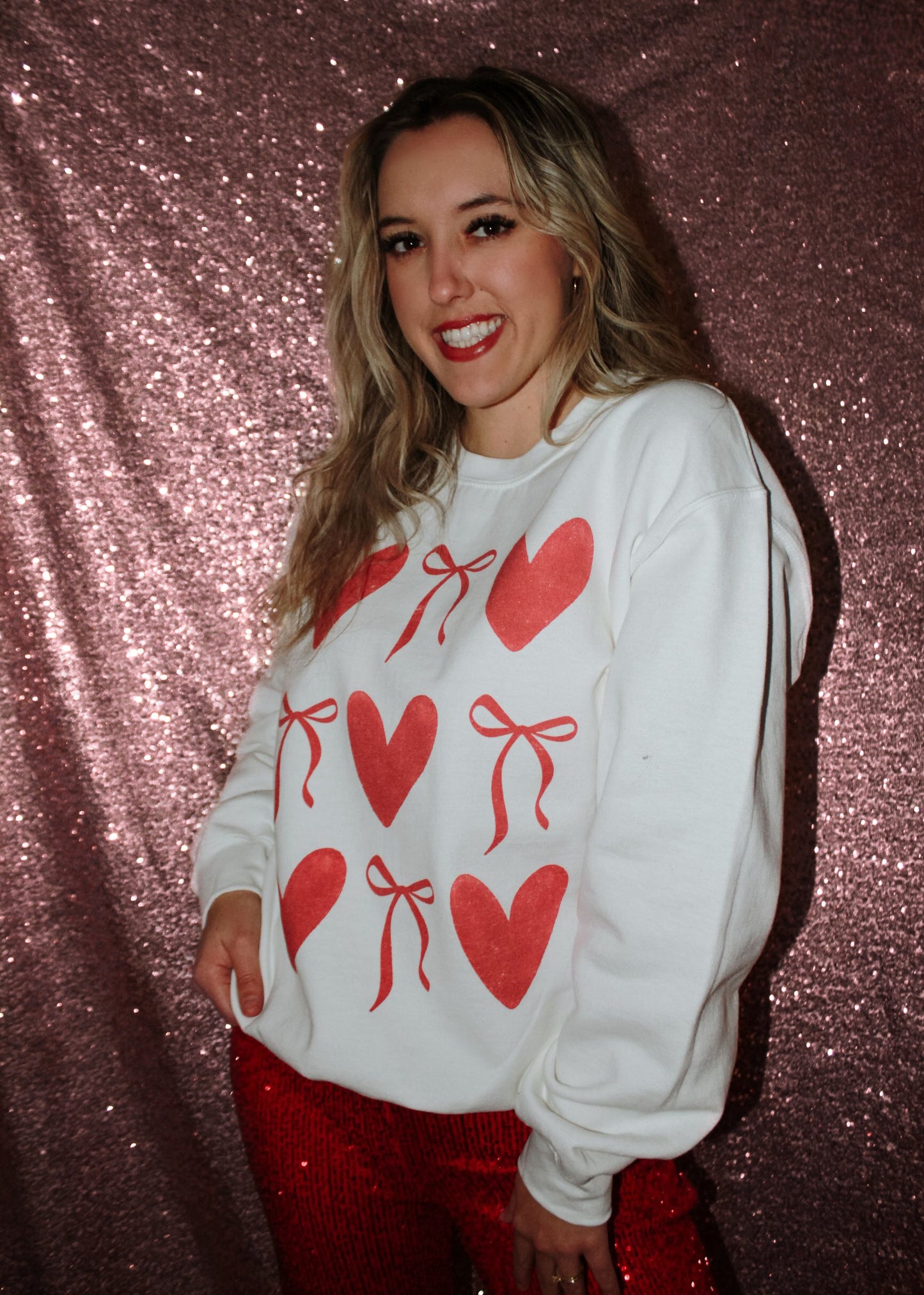 My Sweet Valentine Bow Sweatshirt