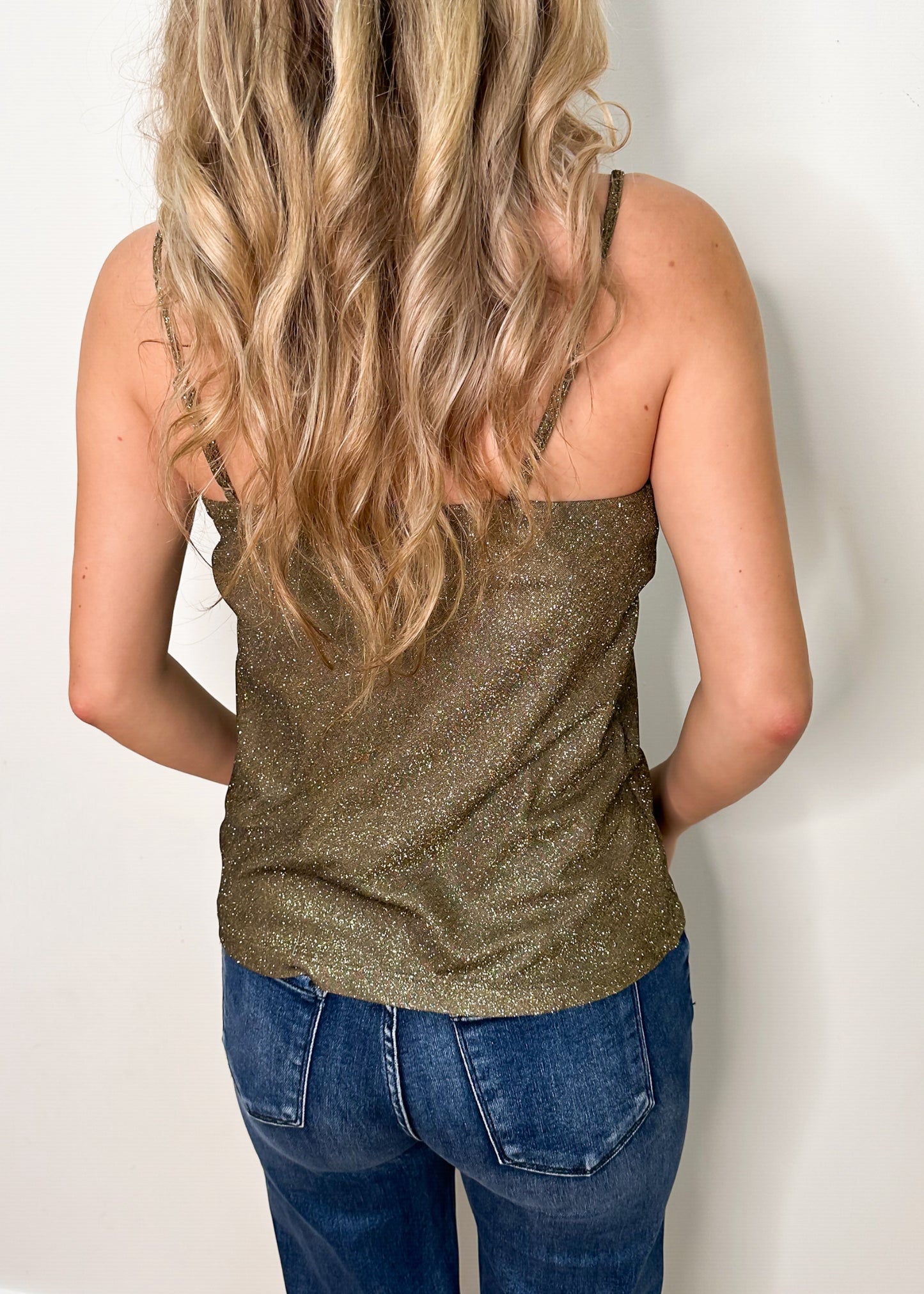 All That Glitters Olive Tank