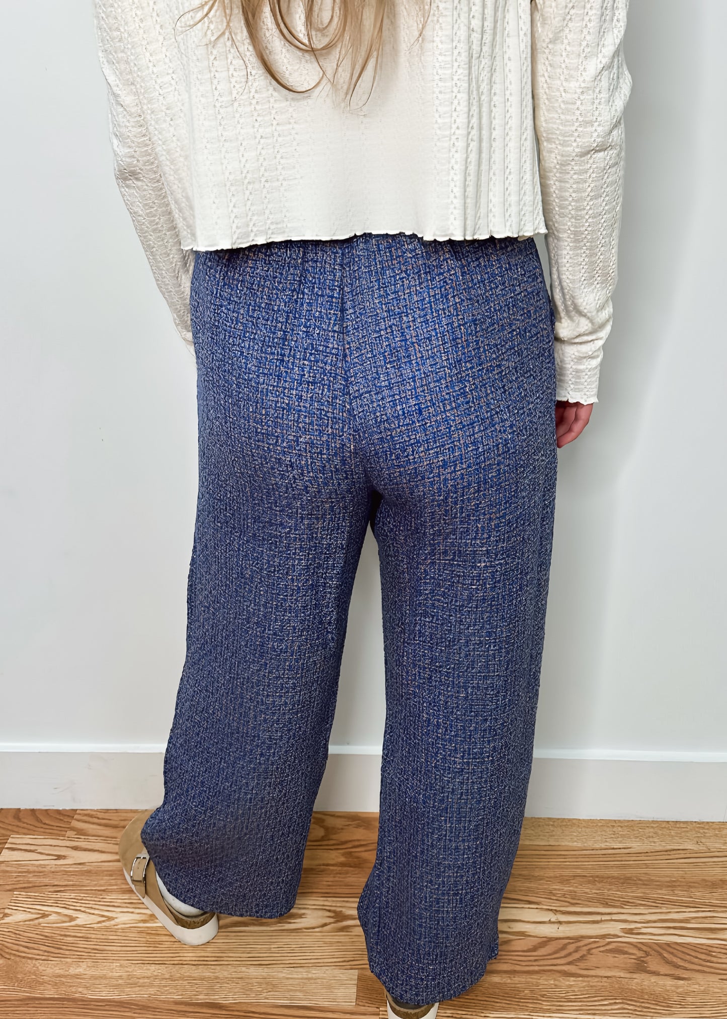 She's Classic Blue Tweed Pants