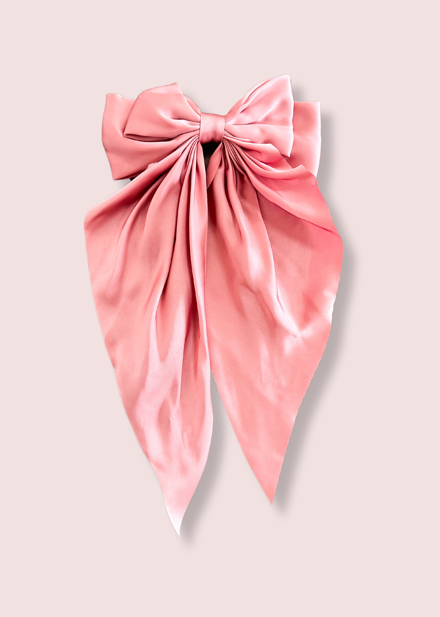 Bellissimo Satin Hair Bow Clip - Pink