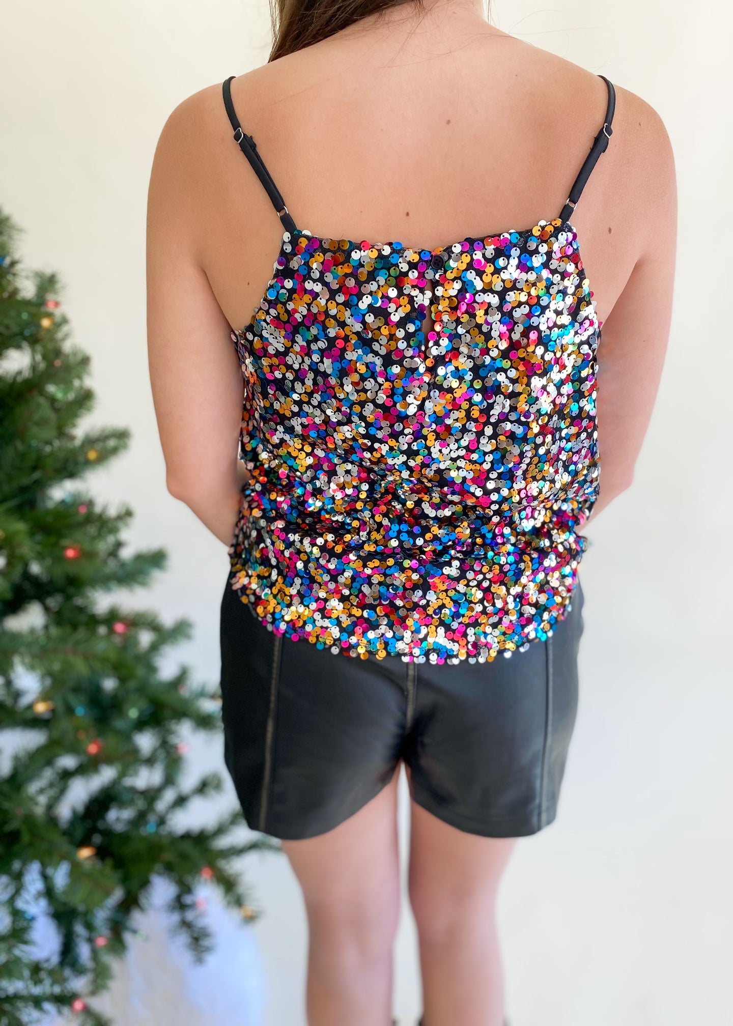 Party With Me Sequin Multi Colored Tank