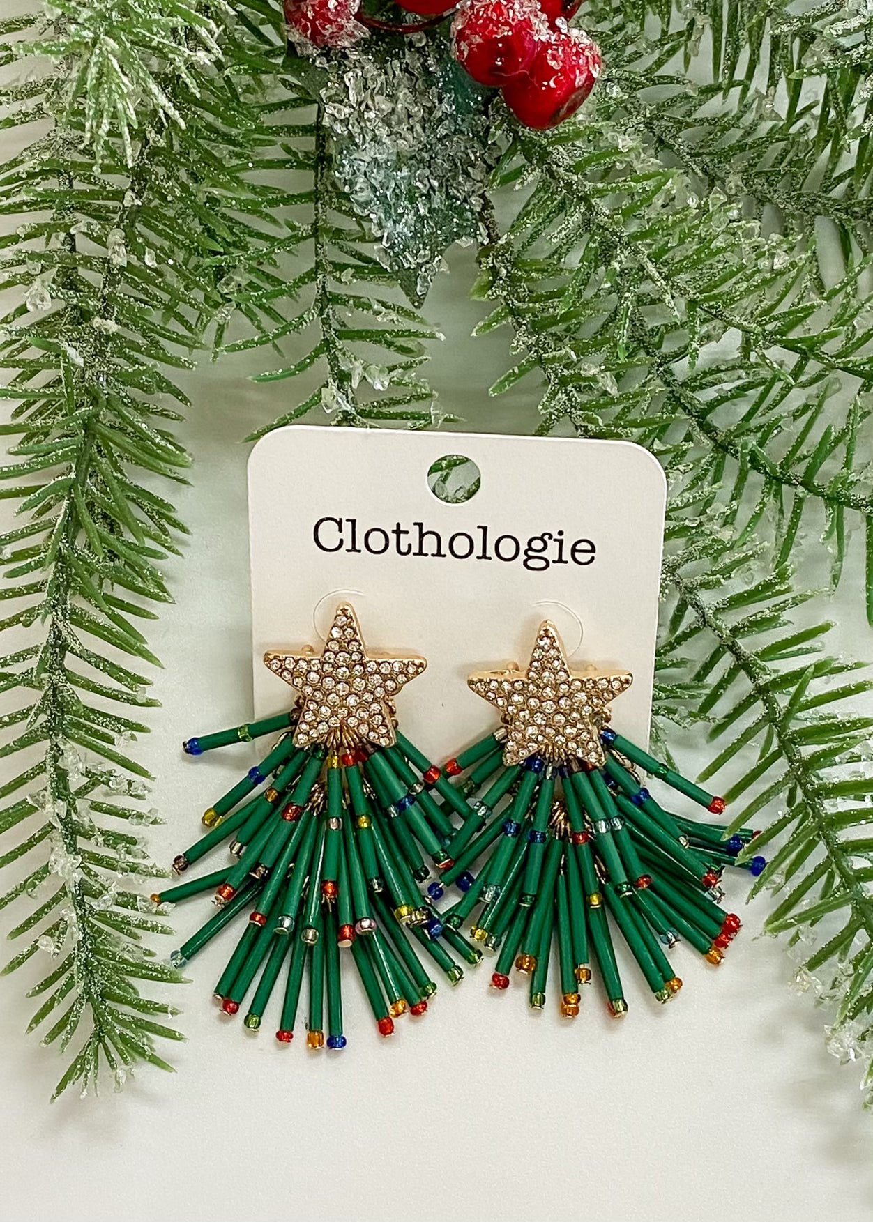 Noel Christmas Tree Earrings