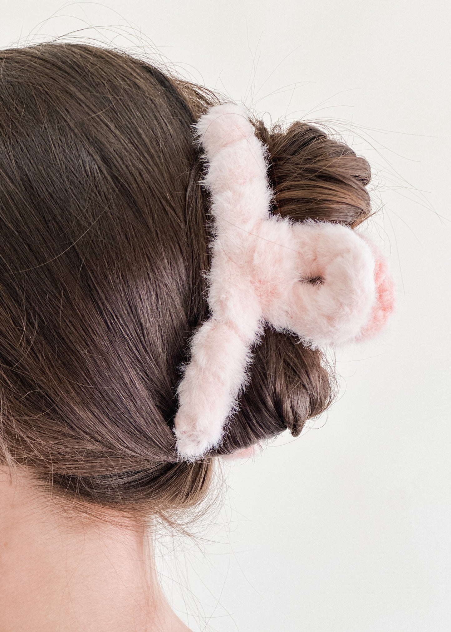 Pink Furry Claw Clip