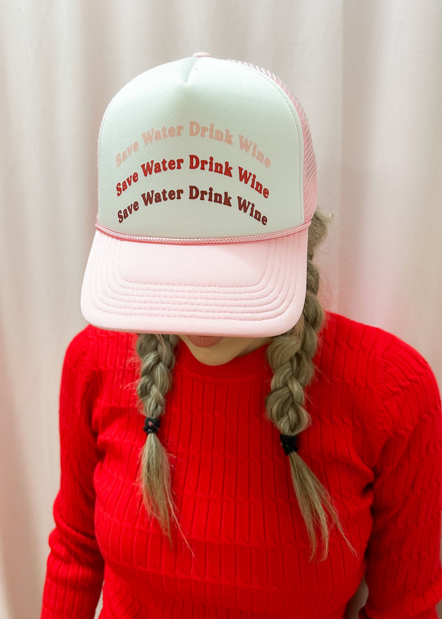 Save Water Drink Wine Trucker Hat