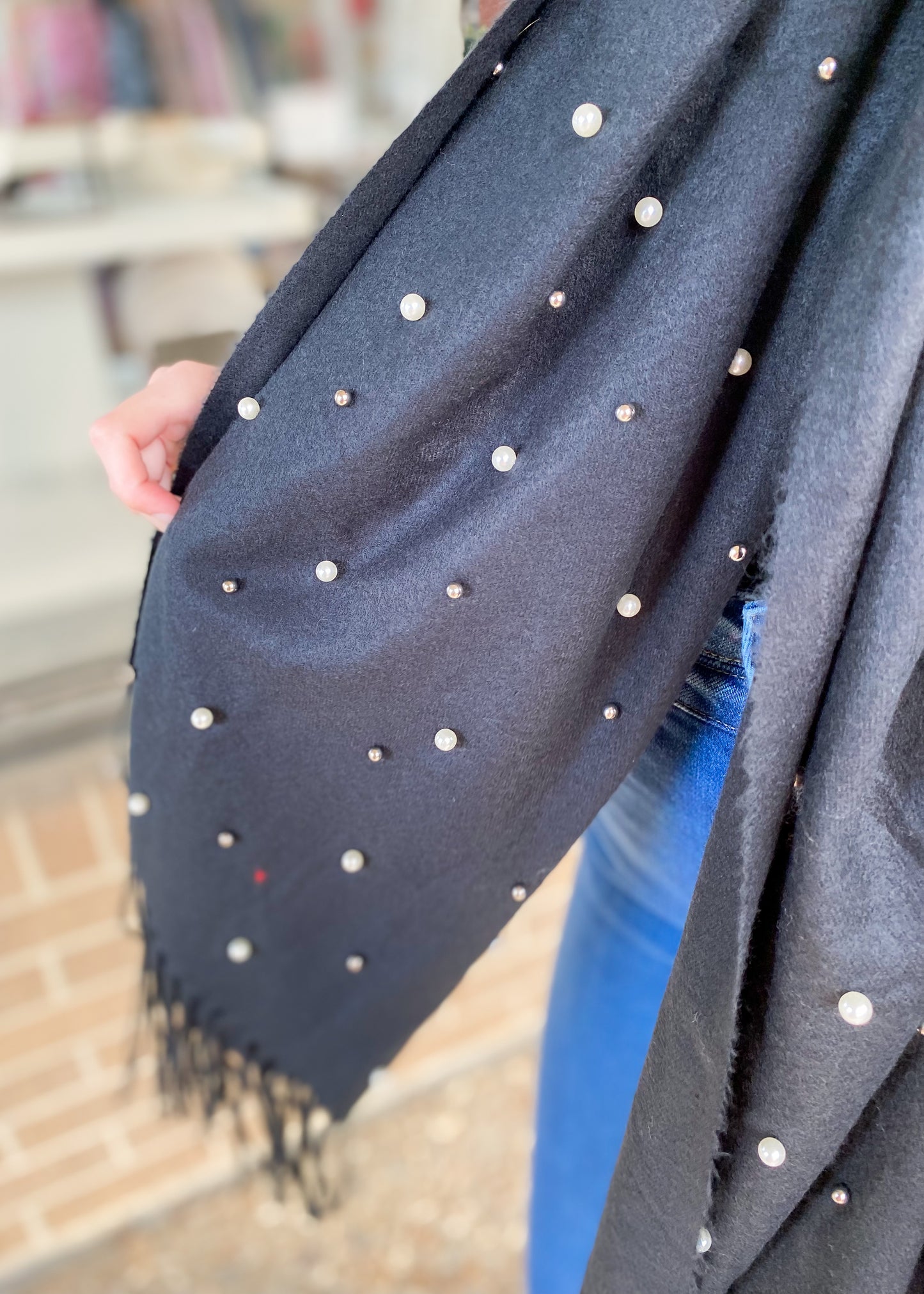 Textured Pearl Soft Scarf