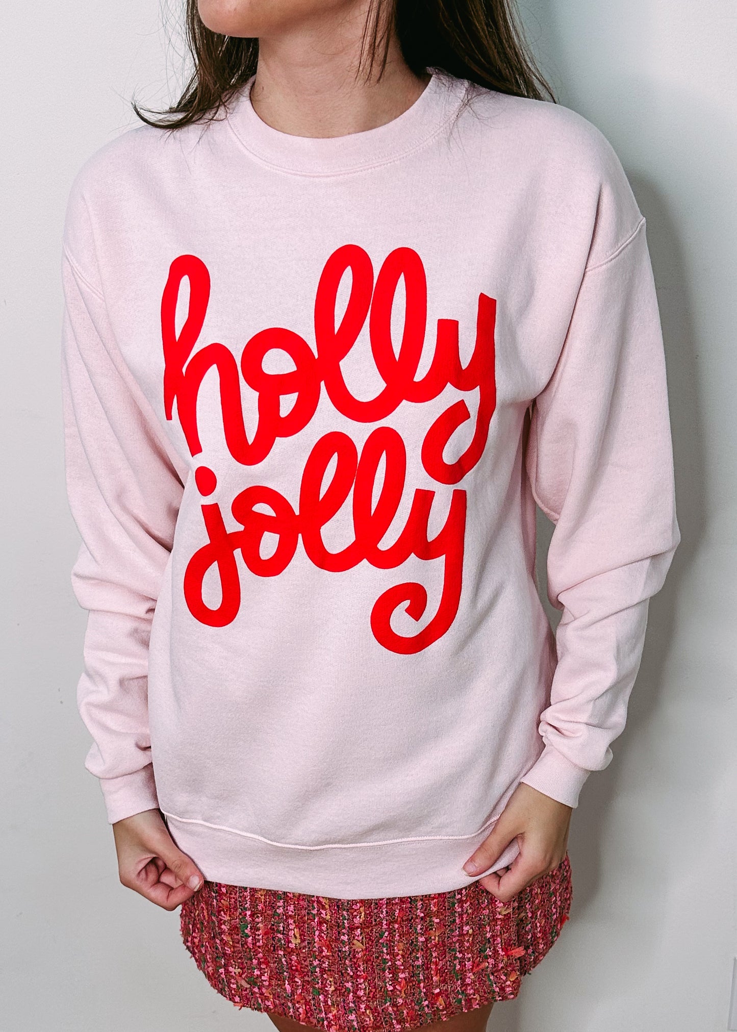 Holly Jolly Pink Sweatshirt