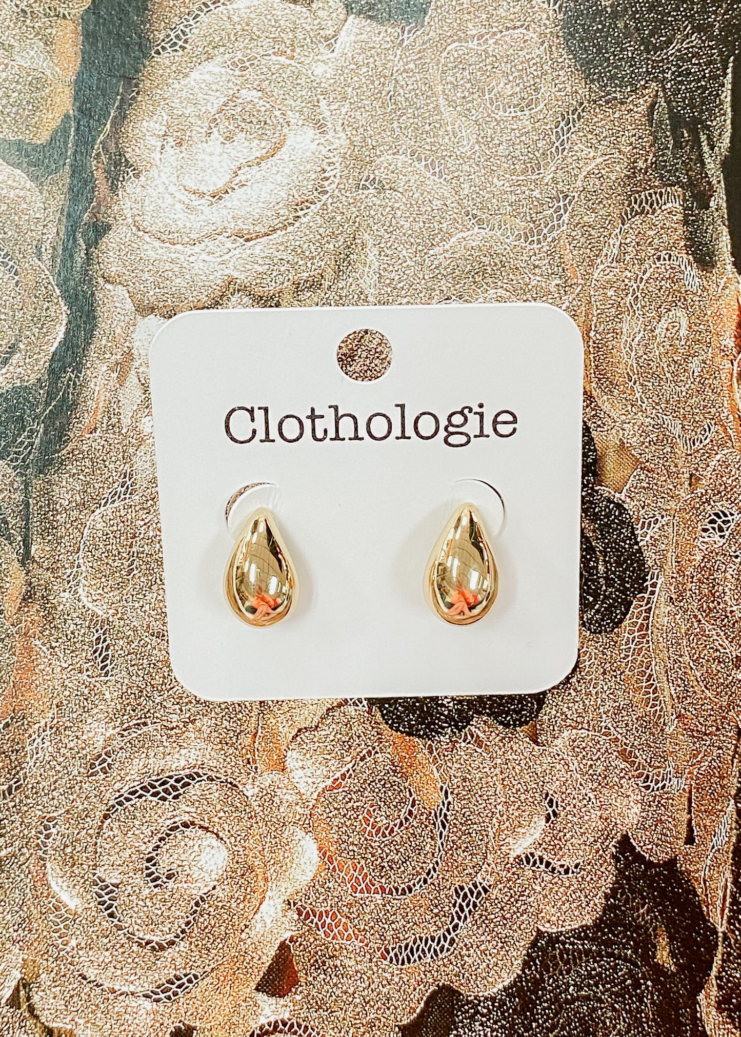 Mini Gold Teardrop Earrings