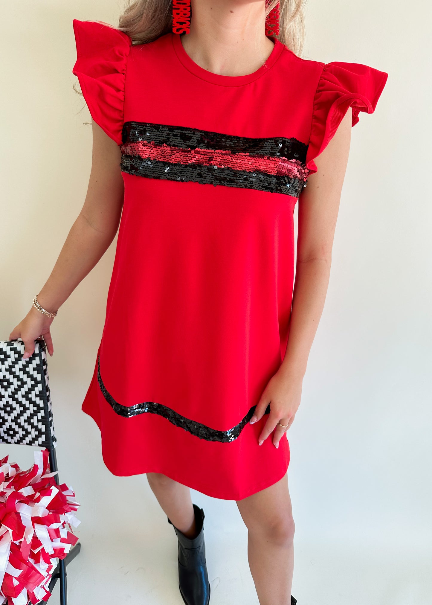Winner's Circle Red Sequin Dress
