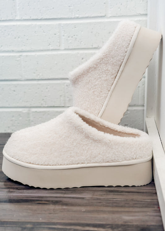 Low Key Ivory Fuzzy Slides