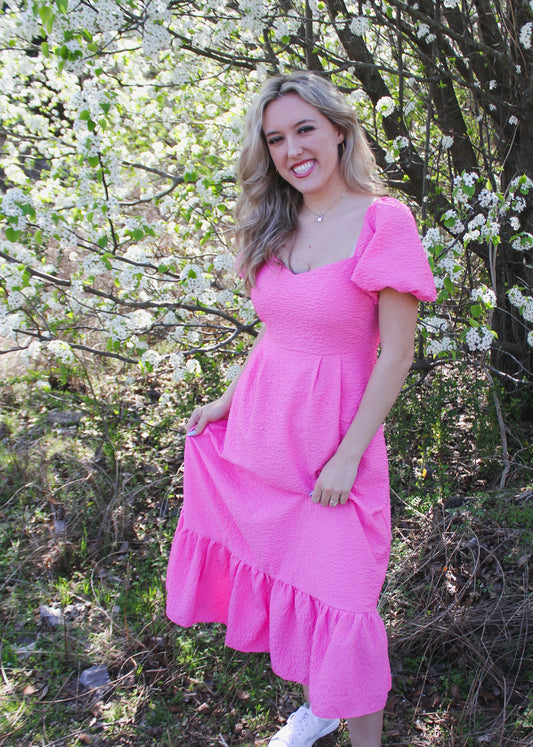 Made For You Pink Midi Dress