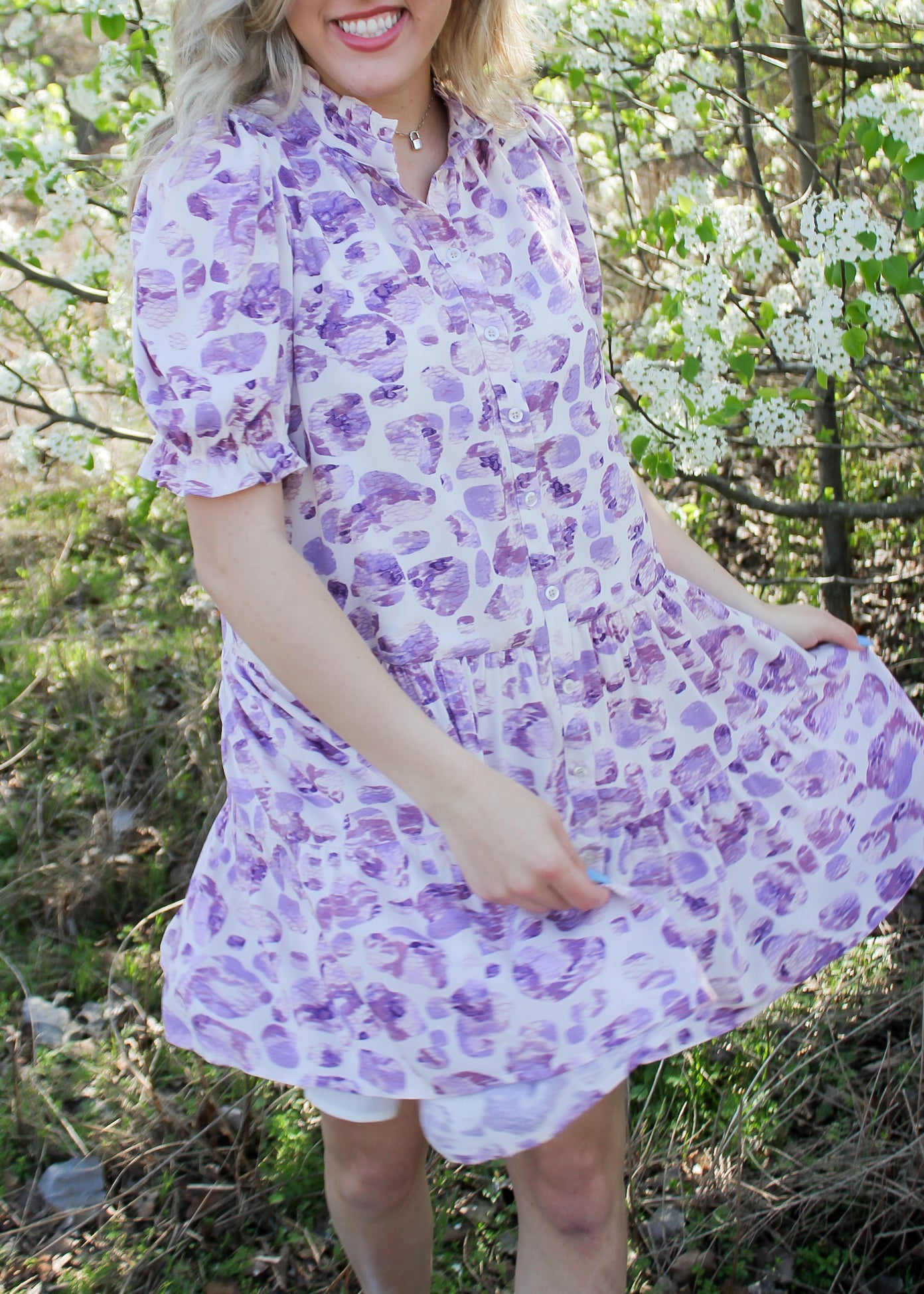 Make A Wish Lavender Cream Dress