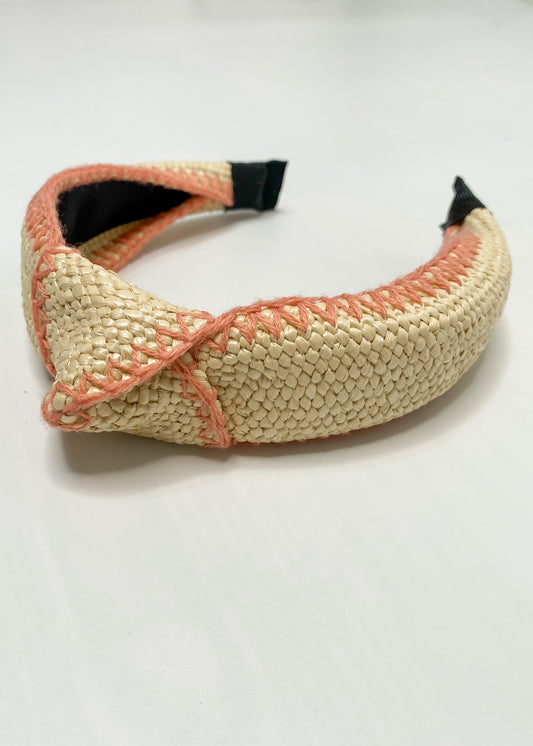 Pink Natural Knotted Headband