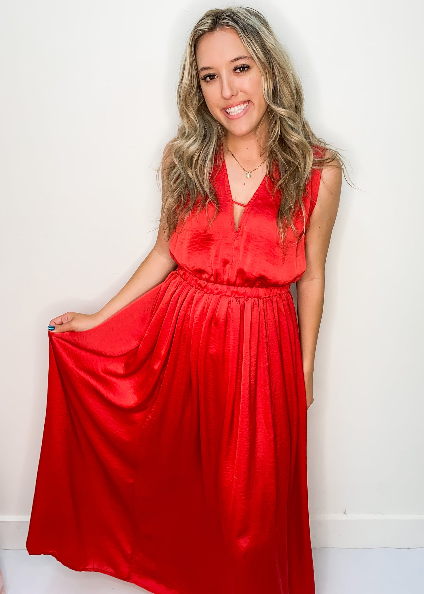 Lady In Red Maxi Dress