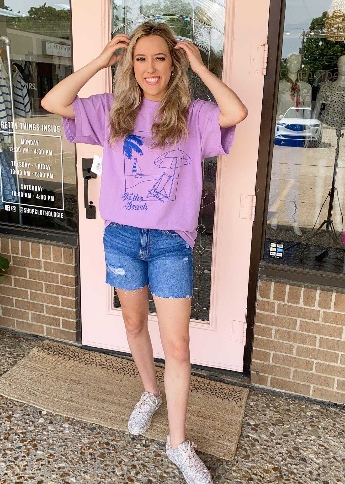 To The Beach Oversized Graphic Tee