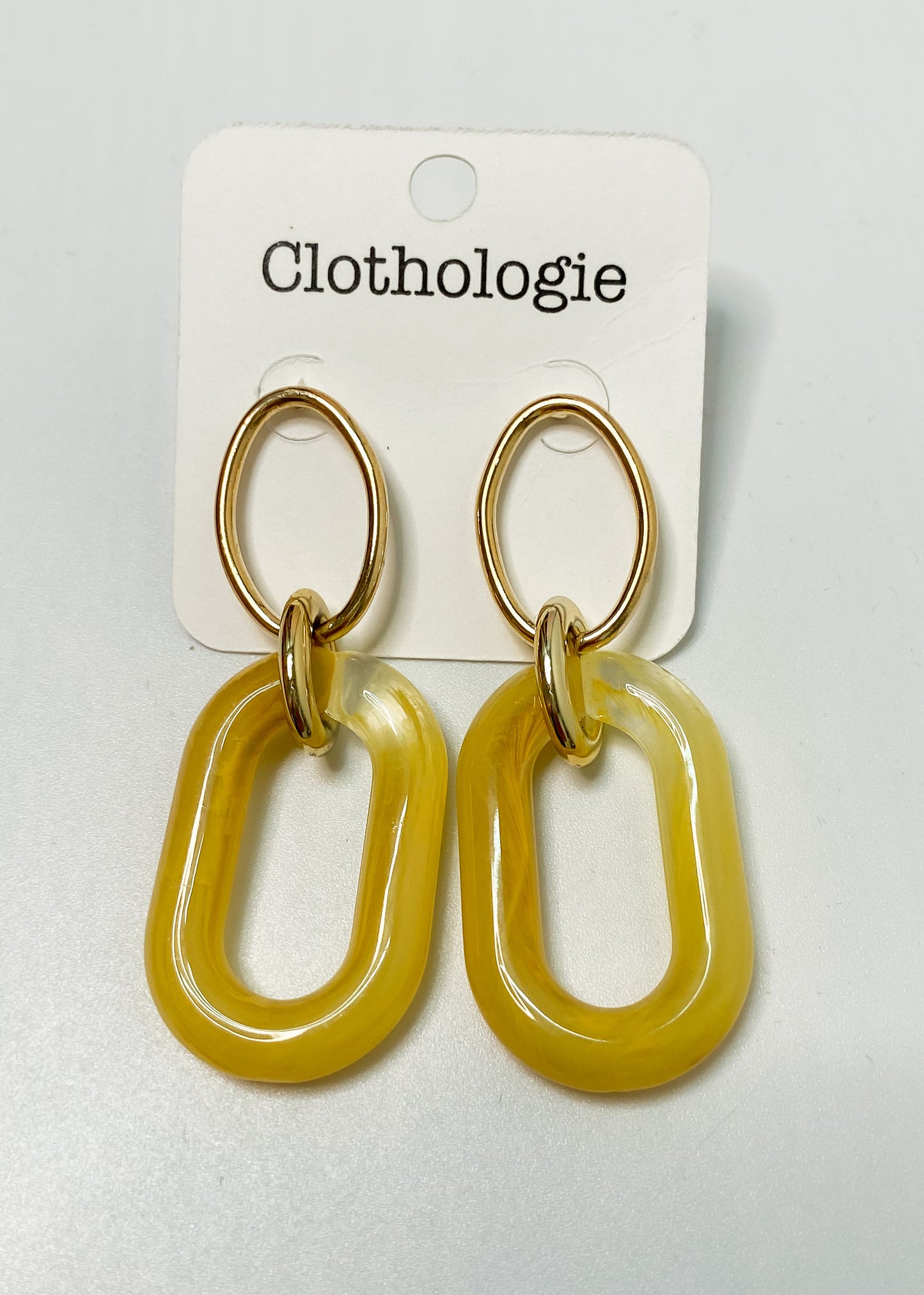 Gold And Yellow Hoop Earrings