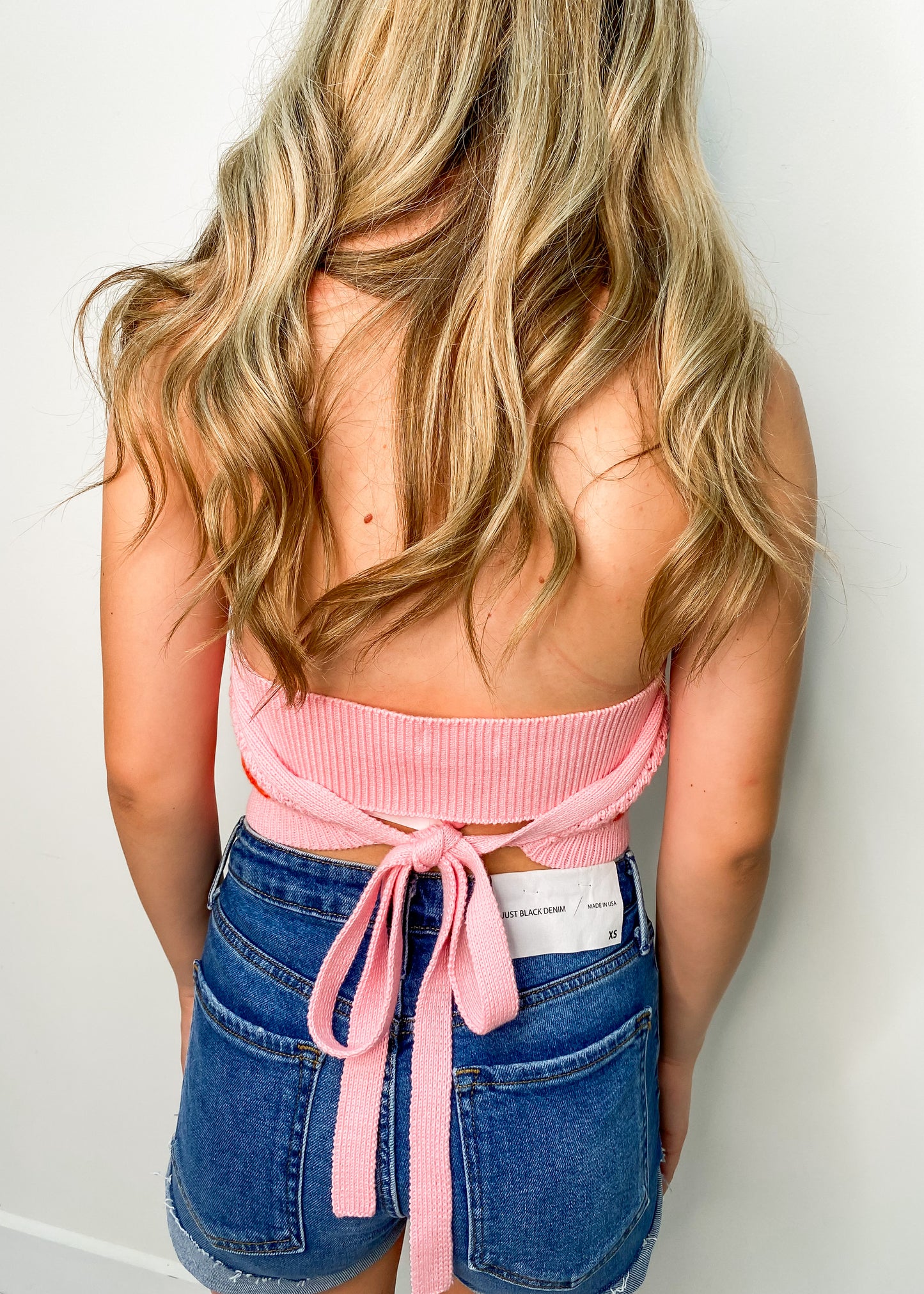 Check It Off Pink Halter Top