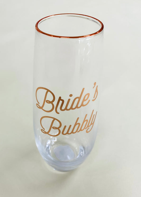 Bride's Bubbly Glass