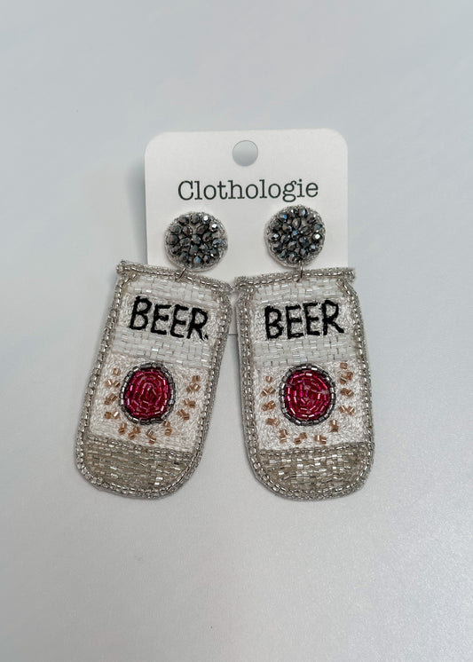 Beaded Beer Earrings