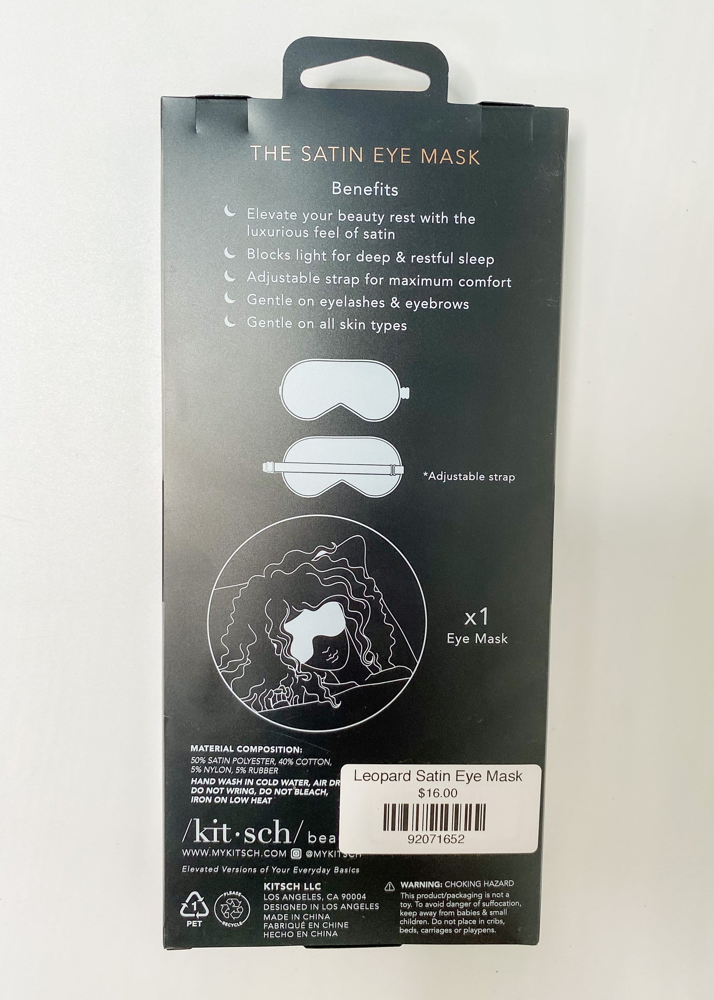 Leopard Satin Eye Mask