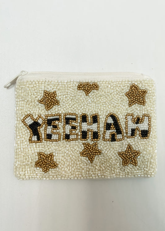 Small Beaded Yee Haw Coin Purse