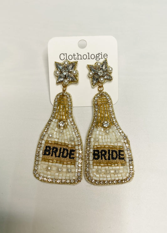 Bride Big Bottle Earrings