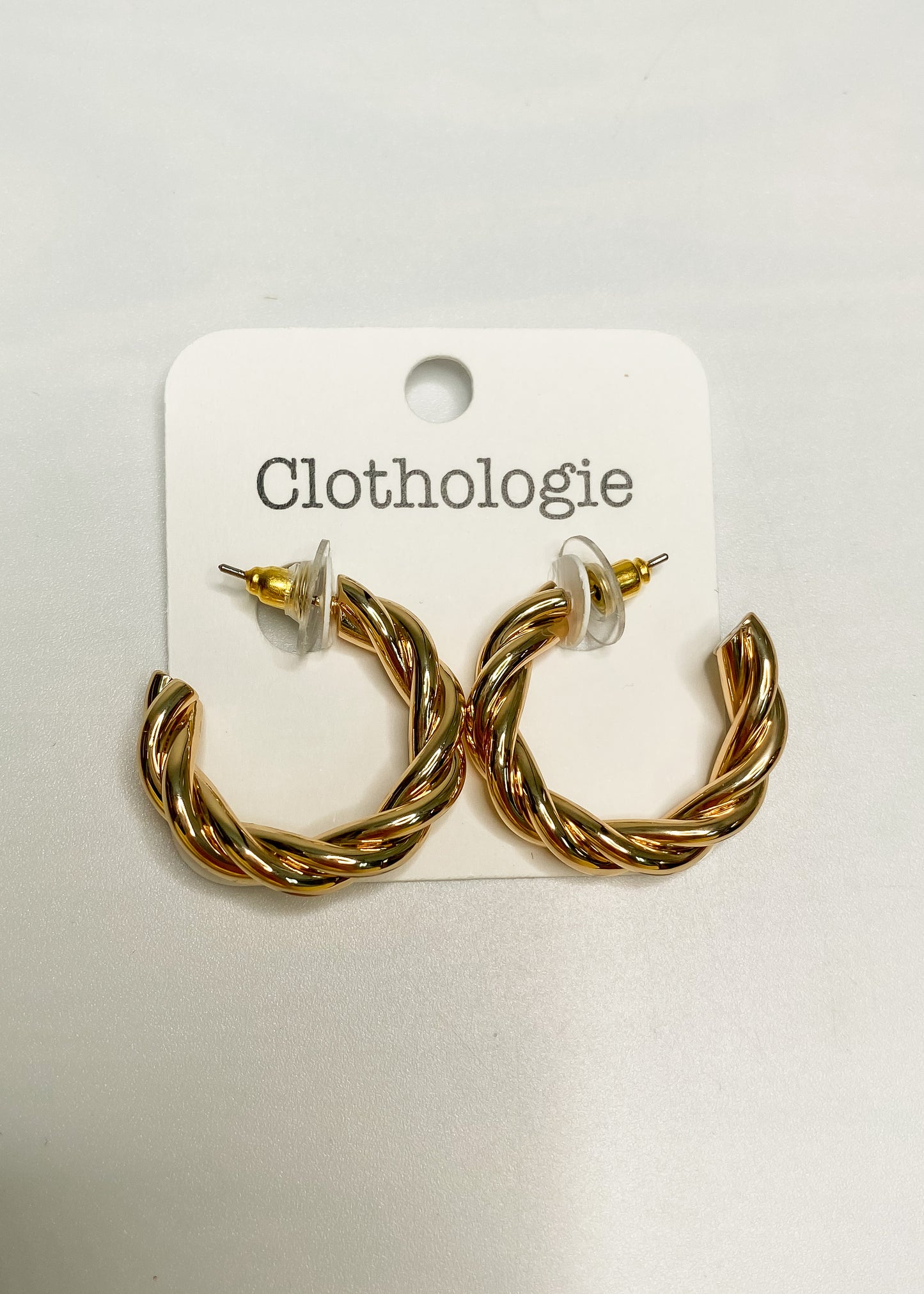 Gold Rope Small Hoops