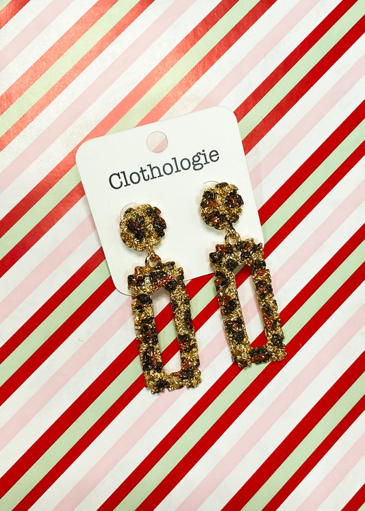 Leopard Crinkle Earrings