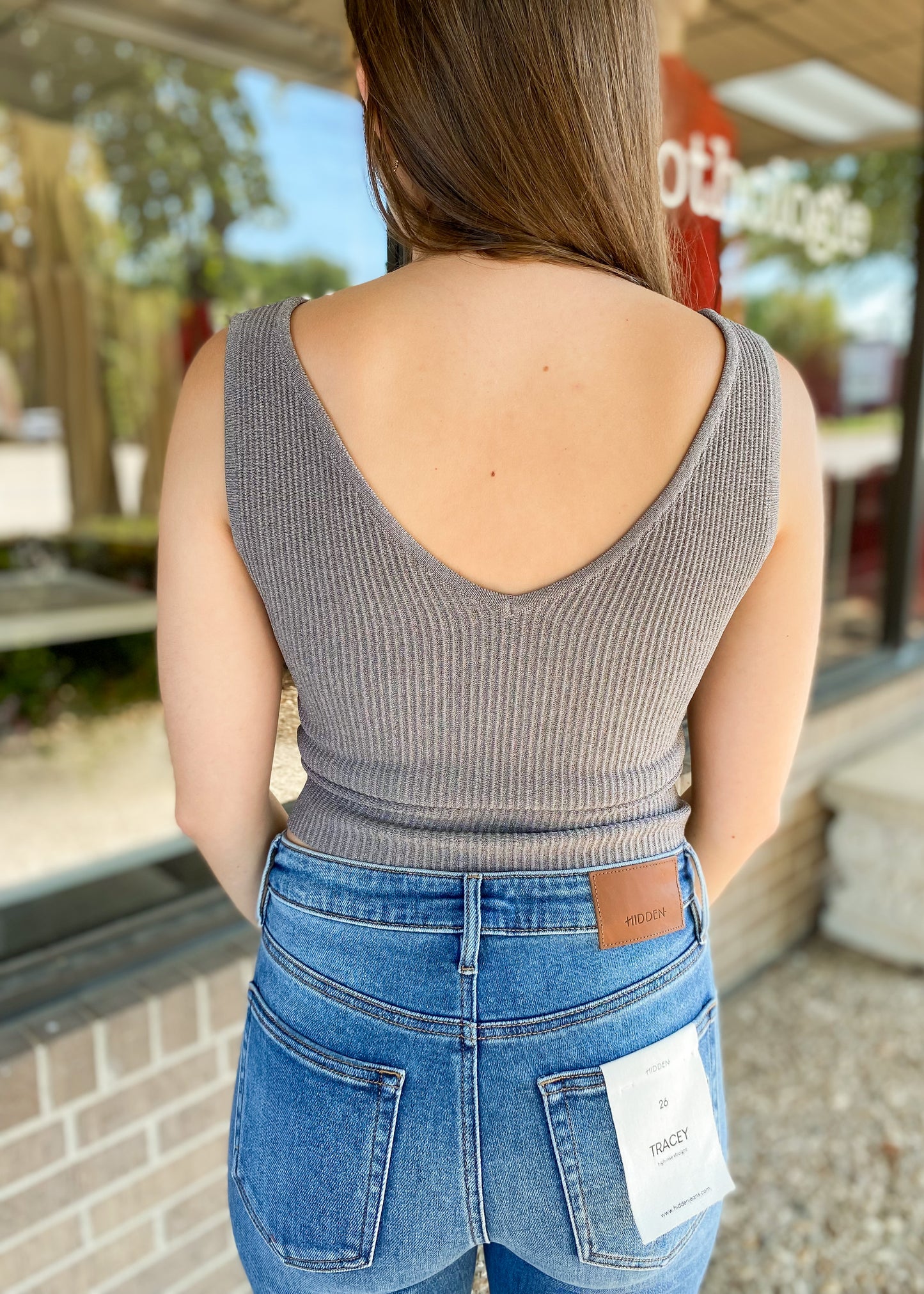 Keep It Sweet BodyCon Gray Tank