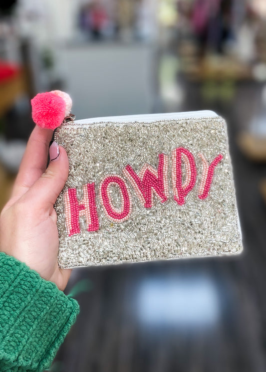 Beaded Howdy Coin Purse