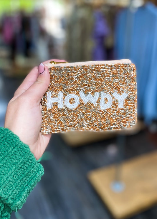 Beaded Howdy Coin Purse