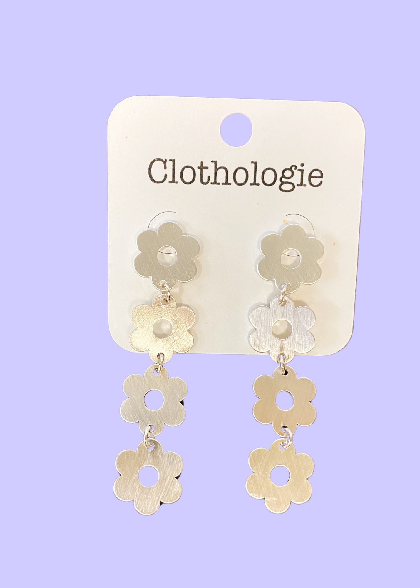 Silver Flower Earrings