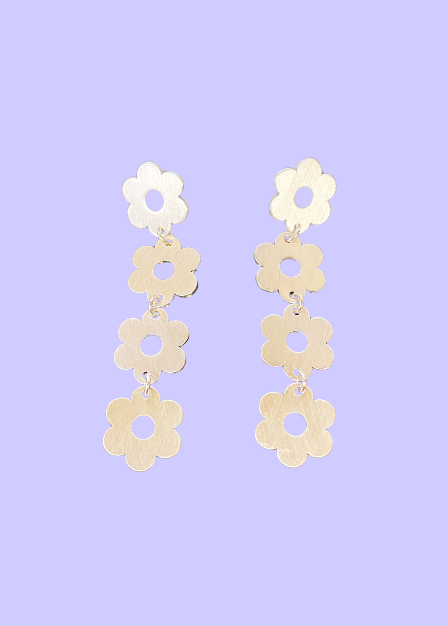 Silver Flower Earrings