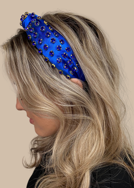 Blue Rhinestone Headband