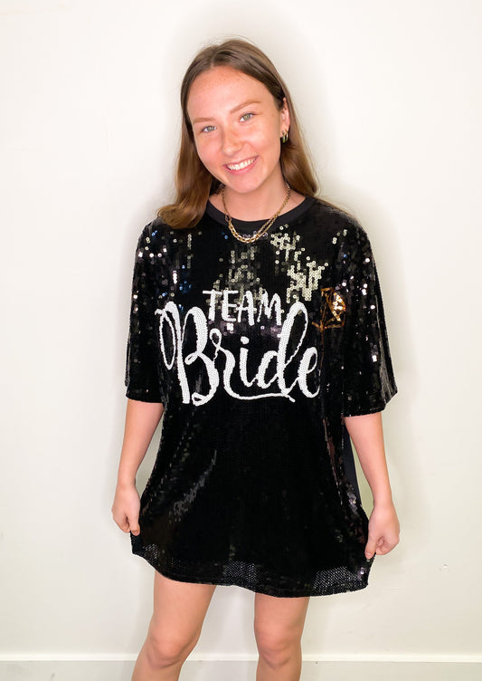 Team Bride Sequin Tee Dress