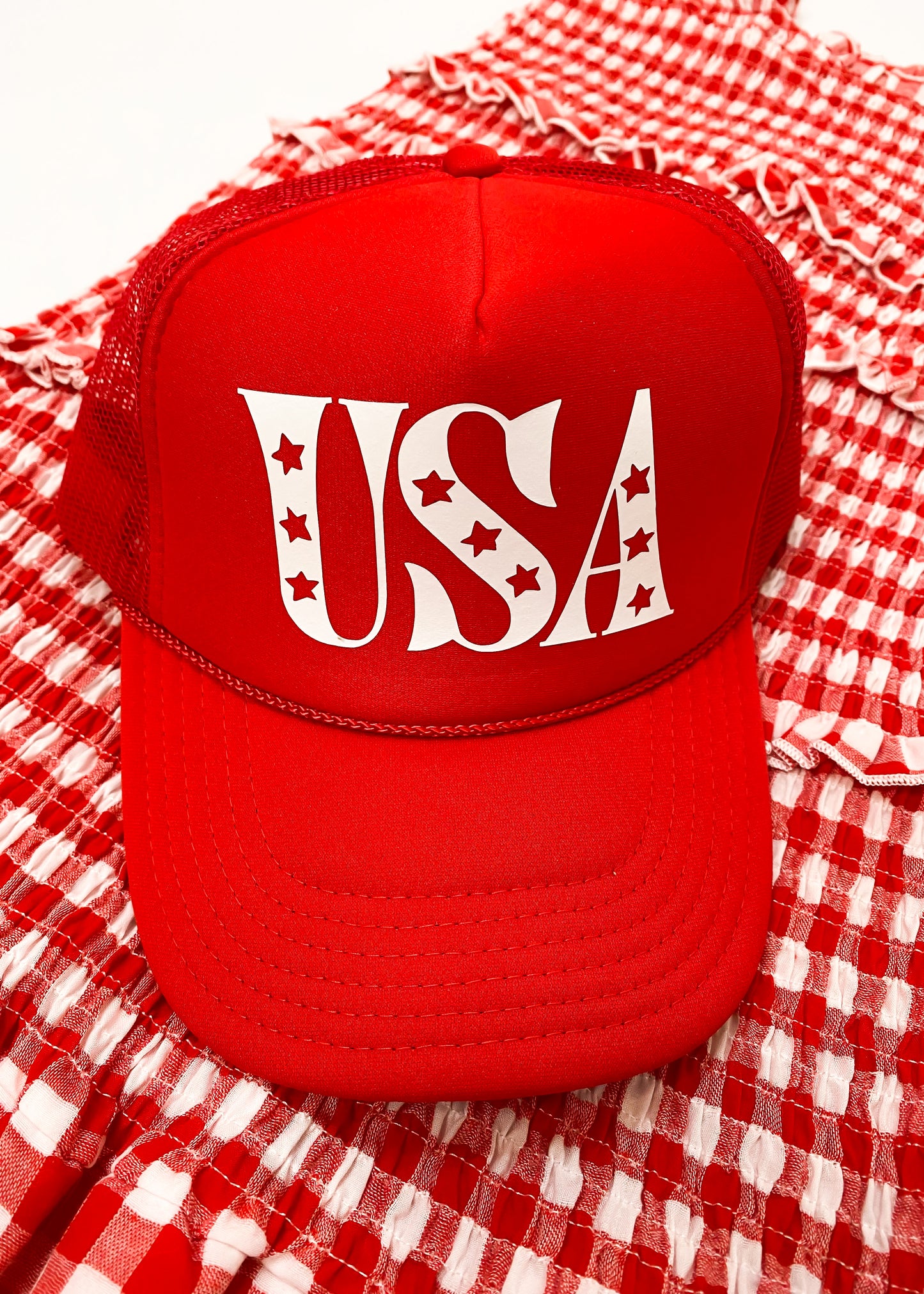 USA Red Trucker Hat