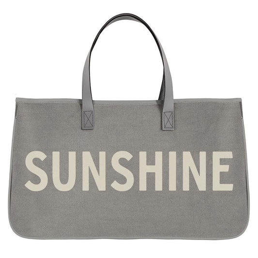 Sunshine Gray Canvas Tote