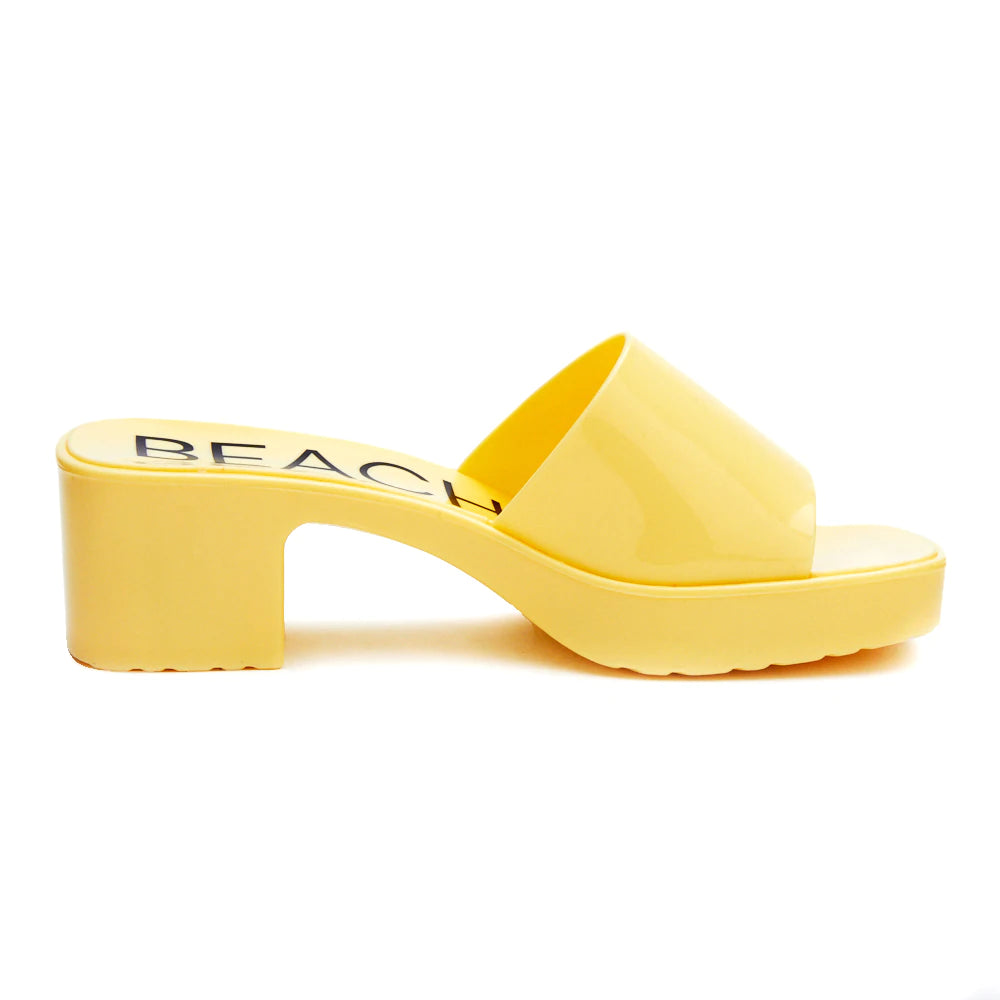 Wade Heeled Yellow Sandals