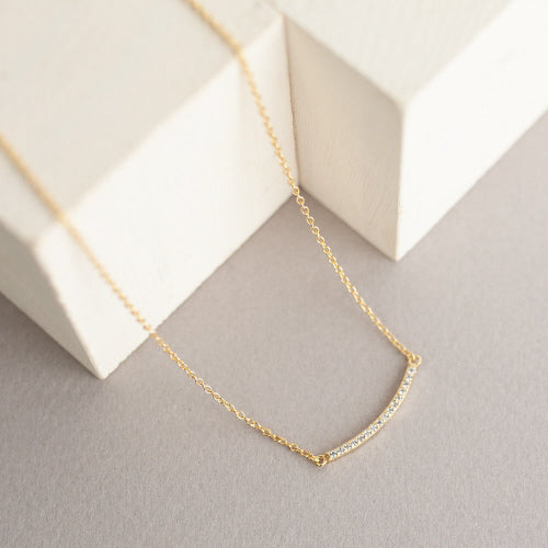 18K Gold Abba Bar Necklace